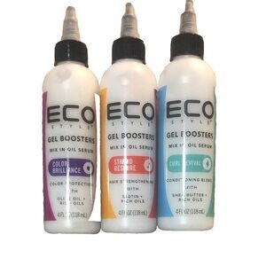 Eco Style Gel Boosters - Curl Revival, Color Brillance & Strand Restore Set of 3